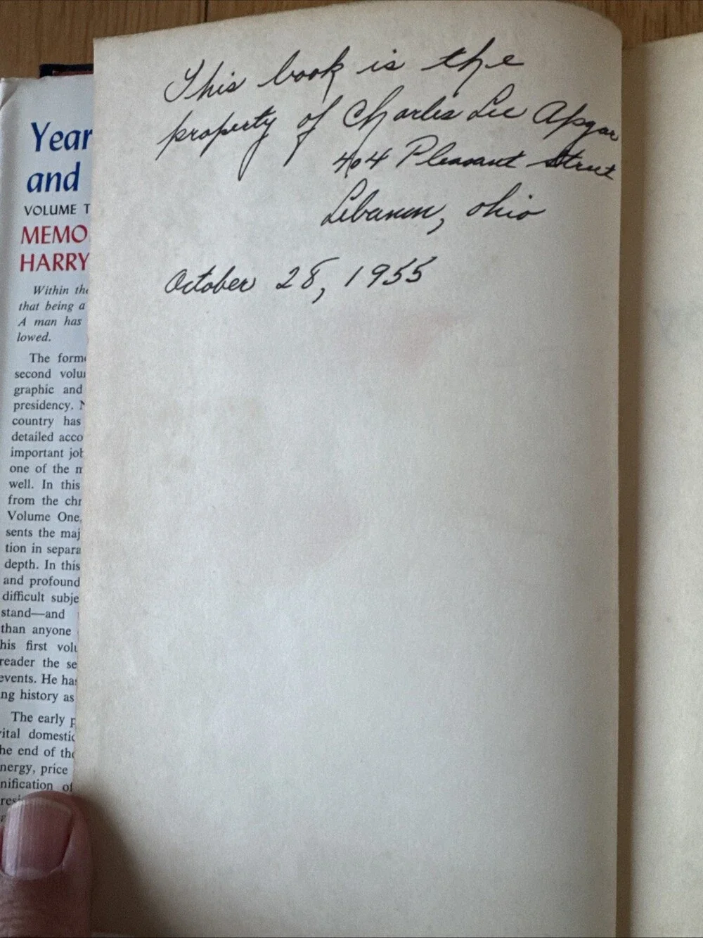 Memoirs By Harry S. Truman: Year of Decisions and Years Of Trial And Hope signed